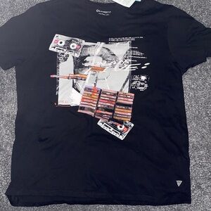 NWT Guess Black and White Graphic Tee